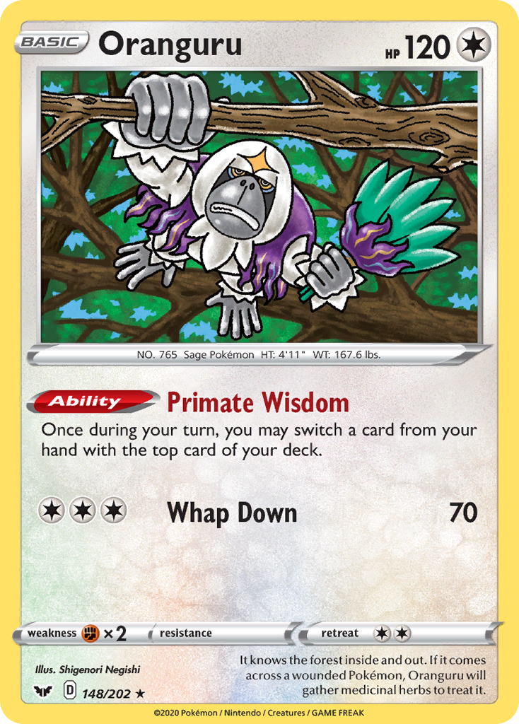 Oranguru (148/202) [Sword & Shield: Base Set] | Eastridge Sports Cards & Games