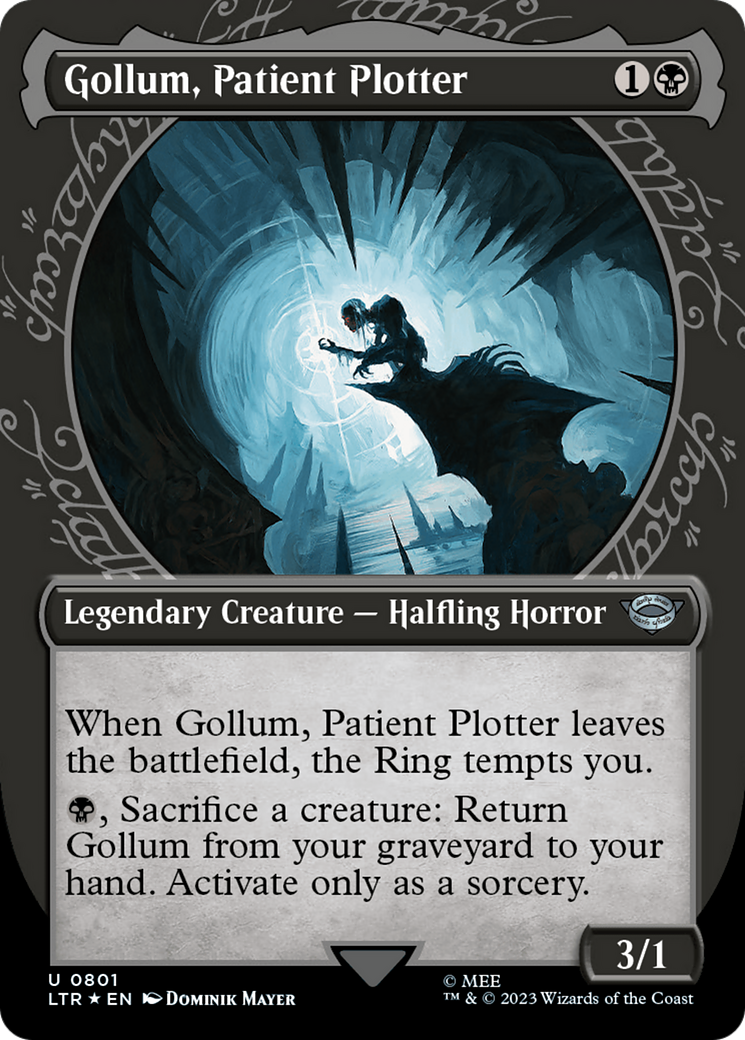 Gollum, Patient Plotter (Showcase) (Surge Foil) [The Lord of the Rings: Tales of Middle-Earth] | Eastridge Sports Cards & Games