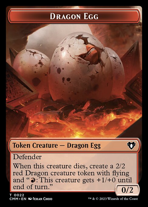 Treasure // Dragon Egg Double-Sided Token [Commander Masters Tokens] | Eastridge Sports Cards & Games