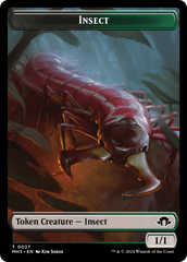 Zombie (Ripple Foil) // Insect (0027) Double-Sided Token [Modern Horizons 3 Tokens] | Eastridge Sports Cards & Games