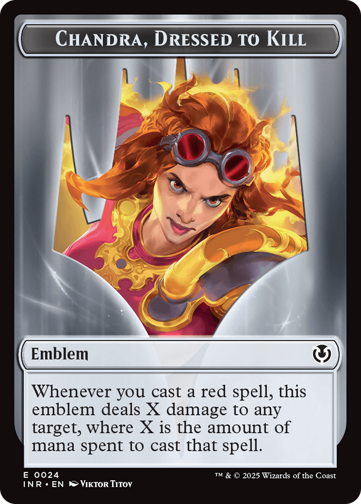 Human (0014) // Emblem - Chandra, Dressed to Kill Double-Sided Token [Innistrad Remastered Tokens] | Eastridge Sports Cards & Games