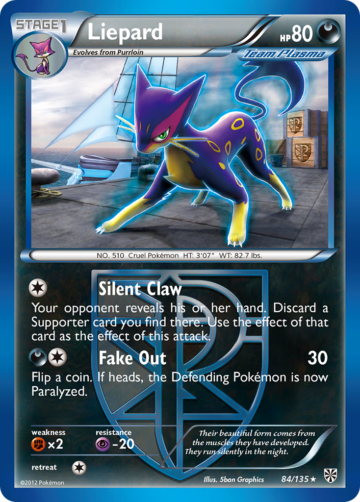 Liepard (84/135) [Black & White: Plasma Storm] | Eastridge Sports Cards & Games