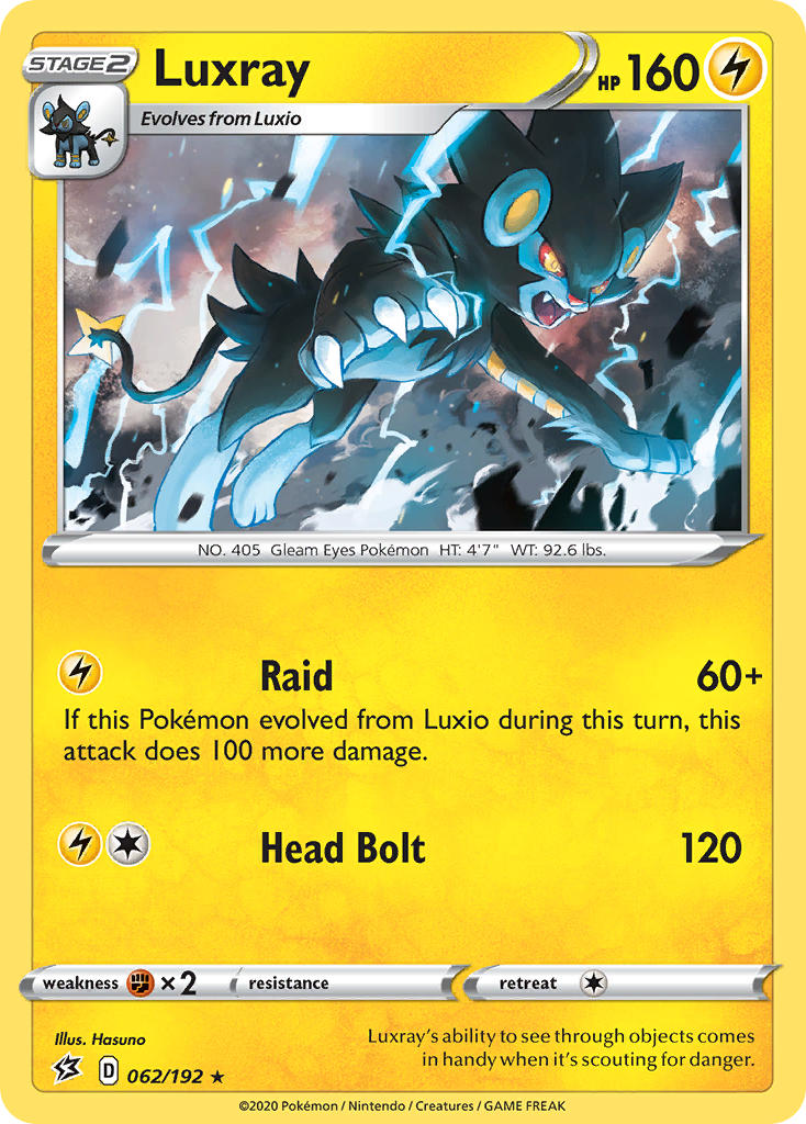 Luxray (062/192) (Theme Deck Exclusive) [Sword & Shield: Rebel Clash] | Eastridge Sports Cards & Games