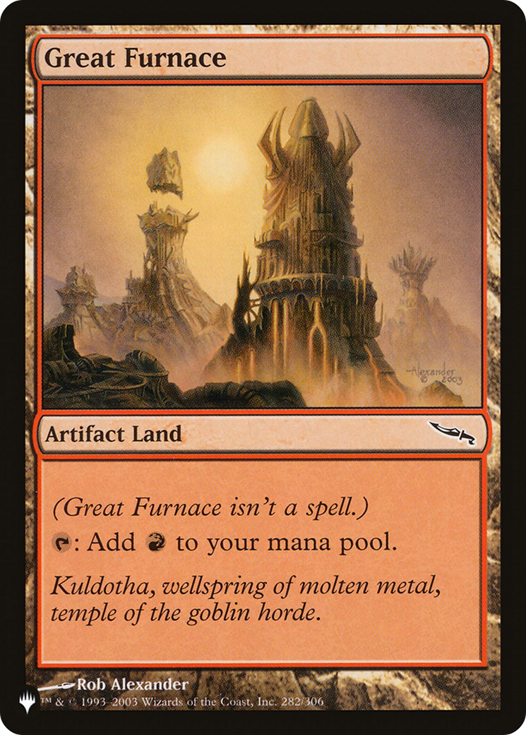 Great Furnace (MRD) [The List] | Eastridge Sports Cards & Games