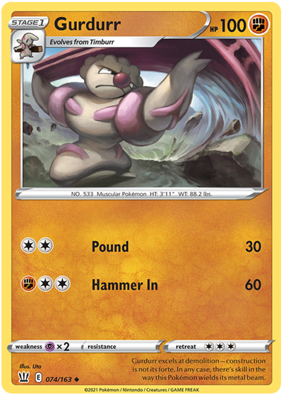 Gurdurr (074/163) [Sword & Shield: Battle Styles] | Eastridge Sports Cards & Games