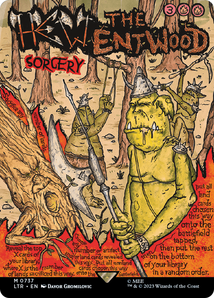 Hew the Entwood (Borderless Poster) [The Lord of the Rings: Tales of Middle-Earth] | Eastridge Sports Cards & Games