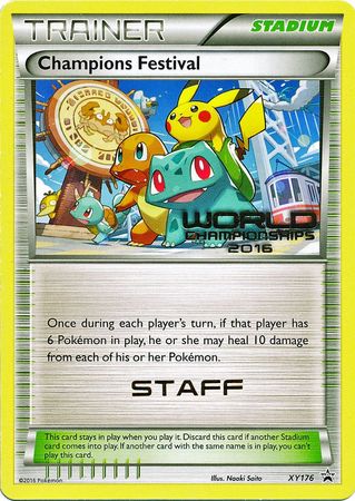 Champions Festival 2016 Staff (XY176) [XY: Black Star Promos] | Eastridge Sports Cards & Games