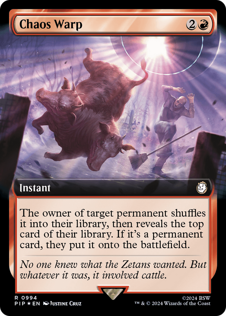 Chaos Warp (Extended Art) (Surge Foil) [Fallout] | Eastridge Sports Cards & Games