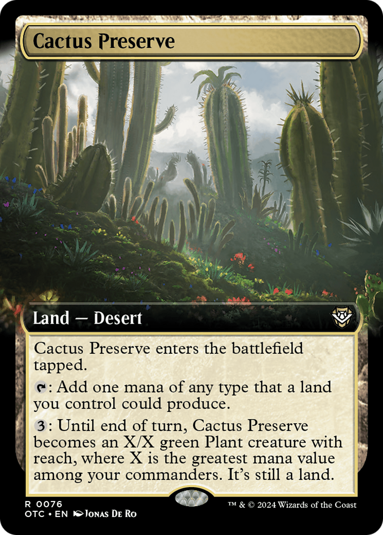 Cactus Preserve (Extended Art) [Outlaws of Thunder Junction Commander] | Eastridge Sports Cards & Games