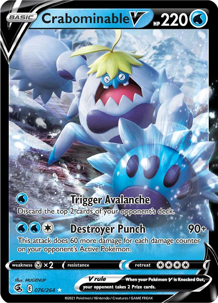 Crabominable V (076/264) [Sword & Shield: Fusion Strike] | Eastridge Sports Cards & Games