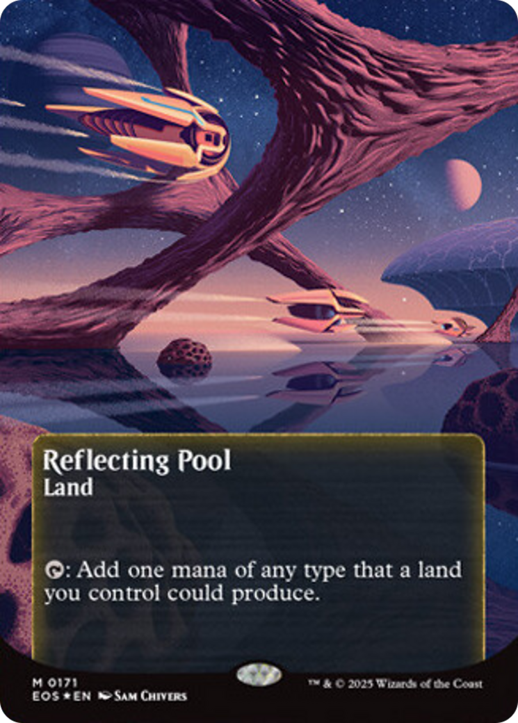 Reflecting Pool (0171) (Borderless) (Galaxy Foil) [Edge of Eternities: Stellar Sights] | Eastridge Sports Cards & Games