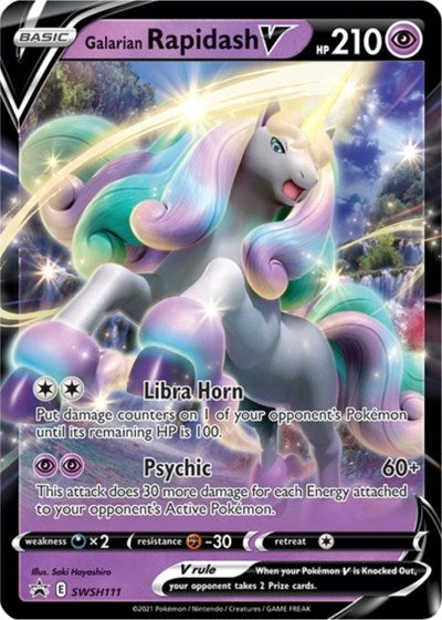 Galarian Rapidash V (SWSH111) [Sword & Shield: Black Star Promos] | Eastridge Sports Cards & Games