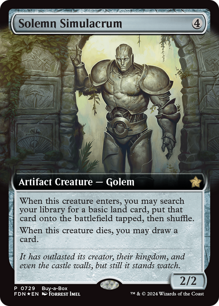 Solemn Simulacrum (Extended Art) (Buy-A-Box) [Foundations Promos] | Eastridge Sports Cards & Games