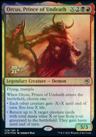 Orcus, Prince of Undeath [Dungeons & Dragons: Adventures in the Forgotten Realms Prerelease Promos] | Eastridge Sports Cards & Games