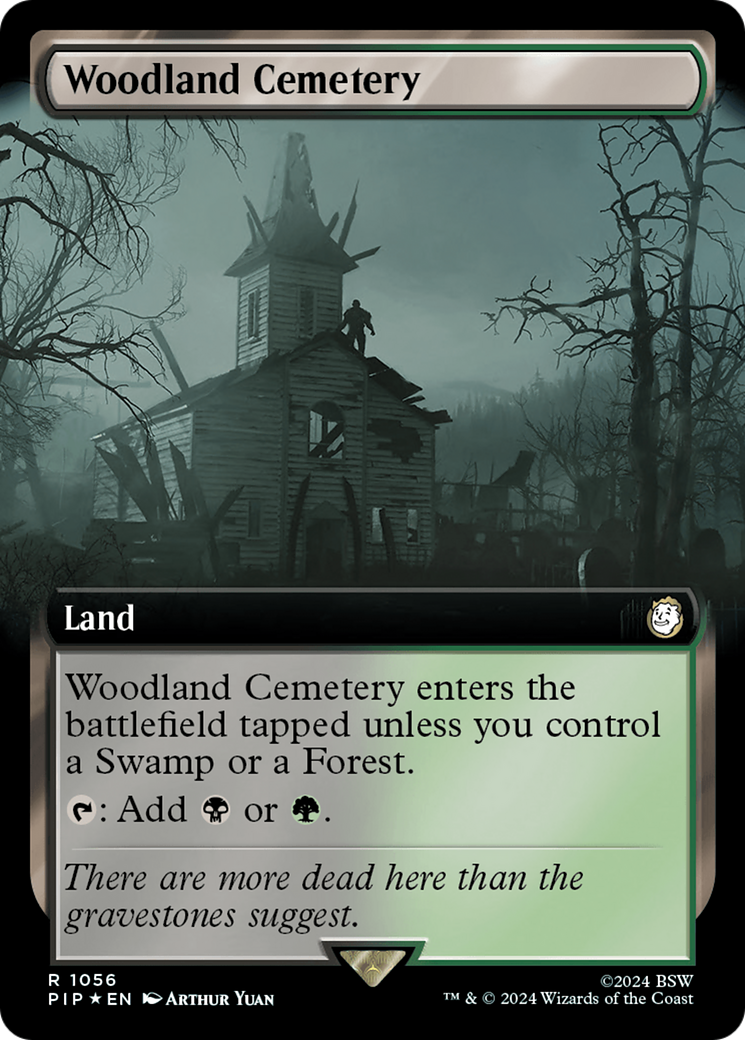 Woodland Cemetery (Extended Art) (Surge Foil) [Fallout] | Eastridge Sports Cards & Games