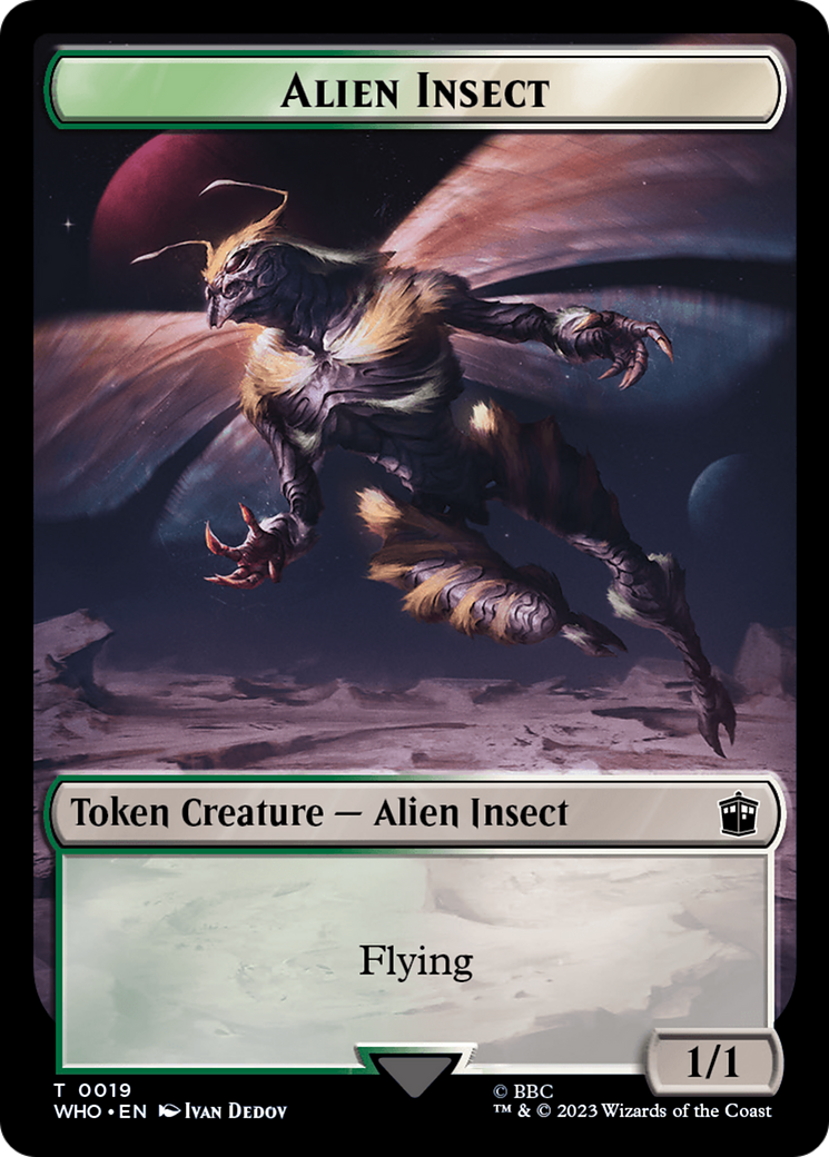 Mutant // Alien Insect Double-Sided Token [Doctor Who Tokens] | Eastridge Sports Cards & Games