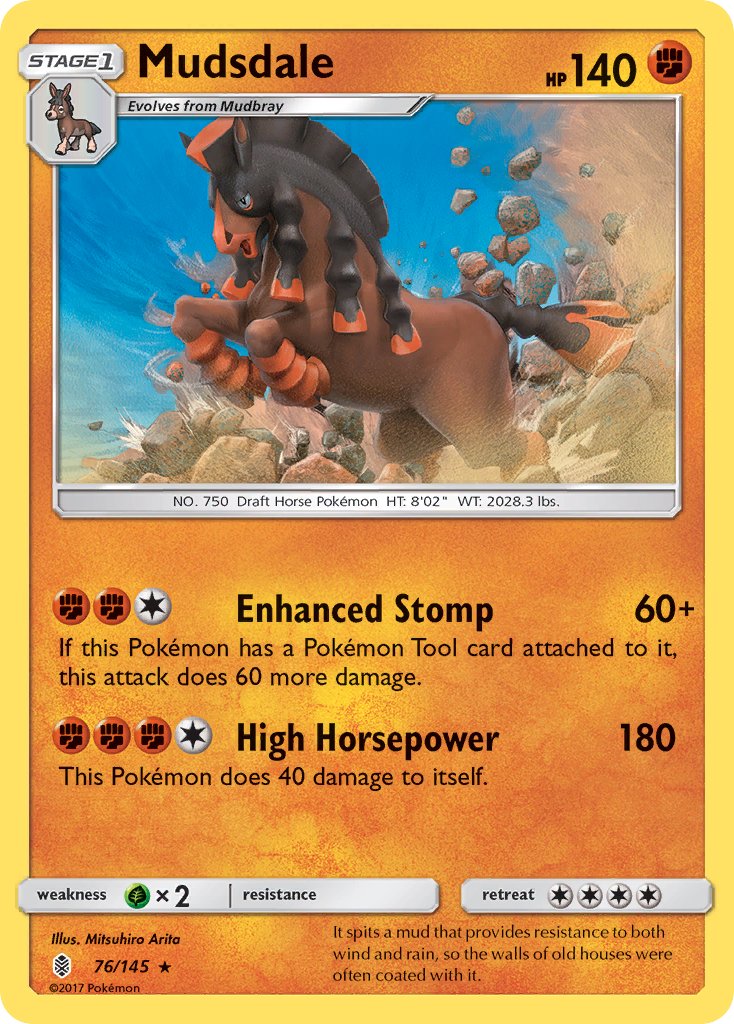 Mudsdale (76/145) (Prerelease Kit Exclusive) (Theme Deck Exclusive) [Sun & Moon: Guardians Rising] | Eastridge Sports Cards & Games