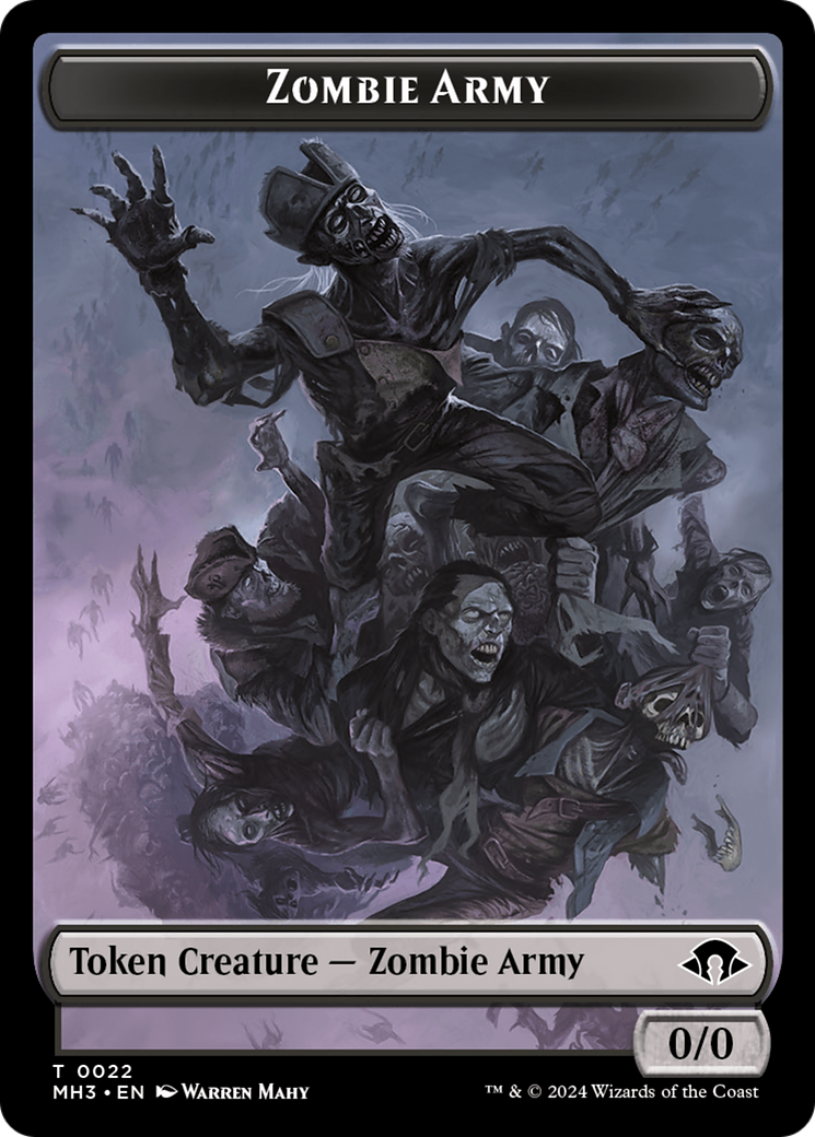 Zombie Army Token [Modern Horizons 3 Tokens] | Eastridge Sports Cards & Games