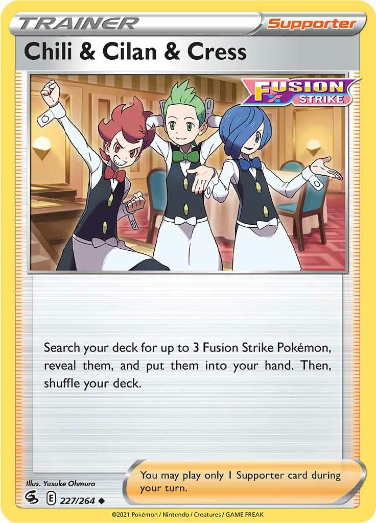 Chili & Cilan & Cress (227/264) [Sword & Shield: Fusion Strike] | Eastridge Sports Cards & Games