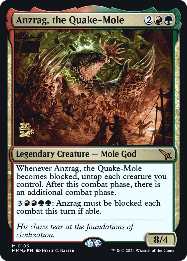 Anzrag, the Quake-Mole [Murders at Karlov Manor Prerelease Promos] | Eastridge Sports Cards & Games