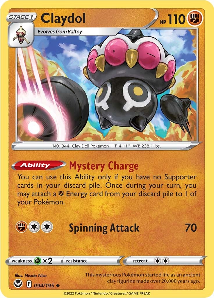 Claydol (094/195) [Sword & Shield: Silver Tempest] | Eastridge Sports Cards & Games