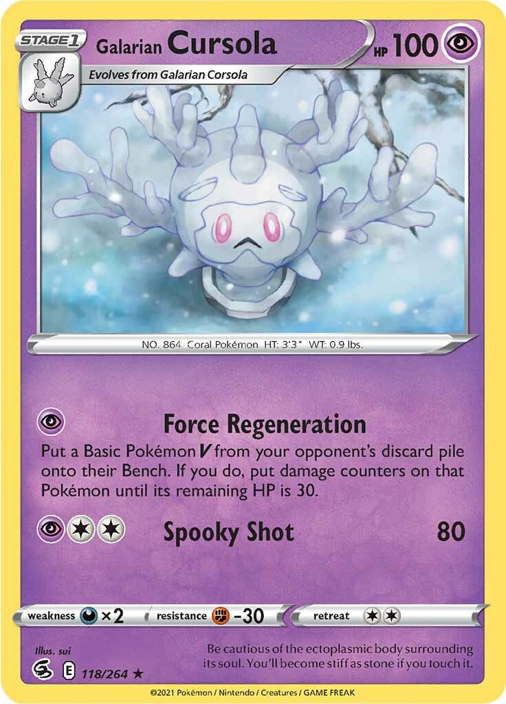 Galarian Cursola (118/264) [Sword & Shield: Fusion Strike] | Eastridge Sports Cards & Games
