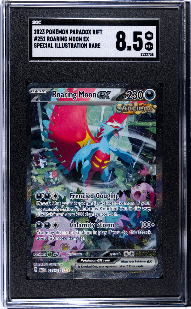 2023 Pokemon Scarlet & Violet Paradox Rift #251 Roaring Moon EX - Special Illustration Rare SGC 8.5 | Eastridge Sports Cards & Games
