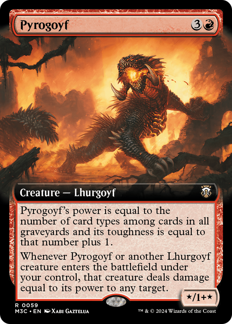 Pyrogoyf (Extended Art) [Modern Horizons 3 Commander] | Eastridge Sports Cards & Games