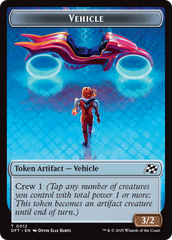 Emblem - Chandra, Spark Hunter // Vehicle Double-Sided Token [Aetherdrift Tokens] | Eastridge Sports Cards & Games