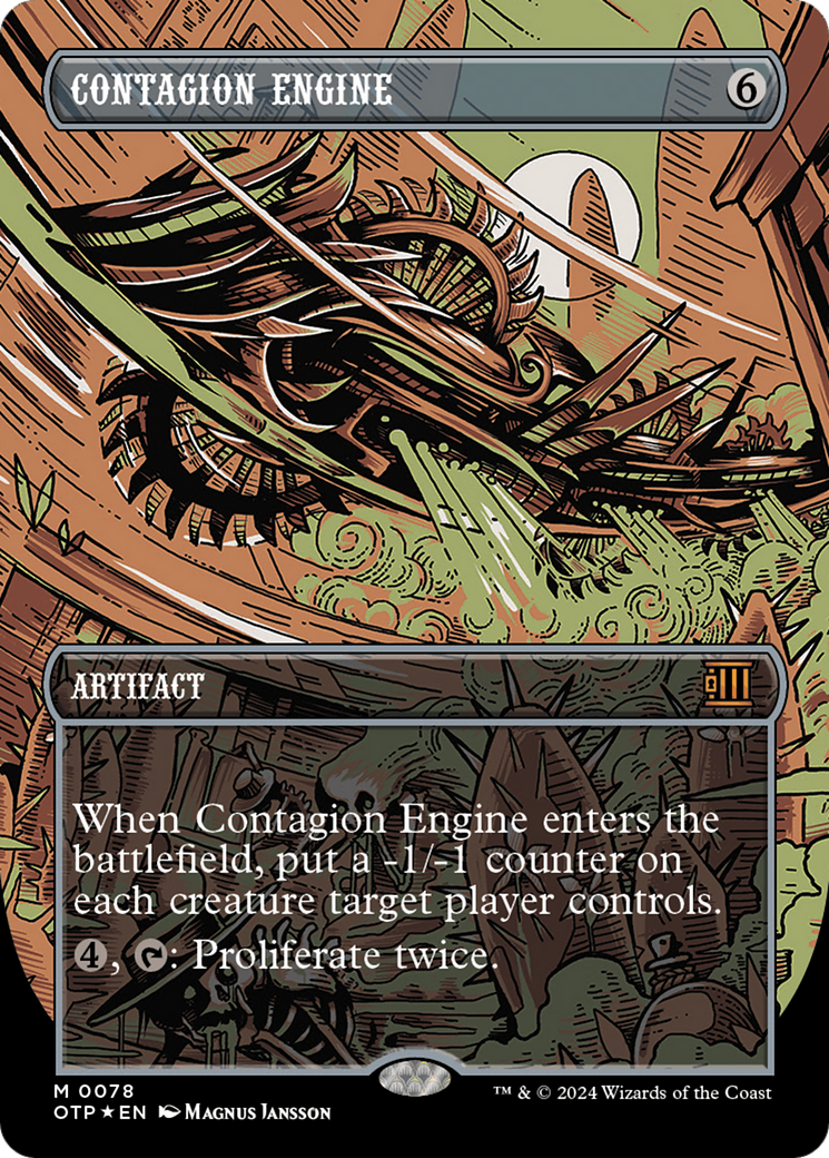 Contagion Engine (Textured Foil) [Outlaws of Thunder Junction: Breaking News] | Eastridge Sports Cards & Games