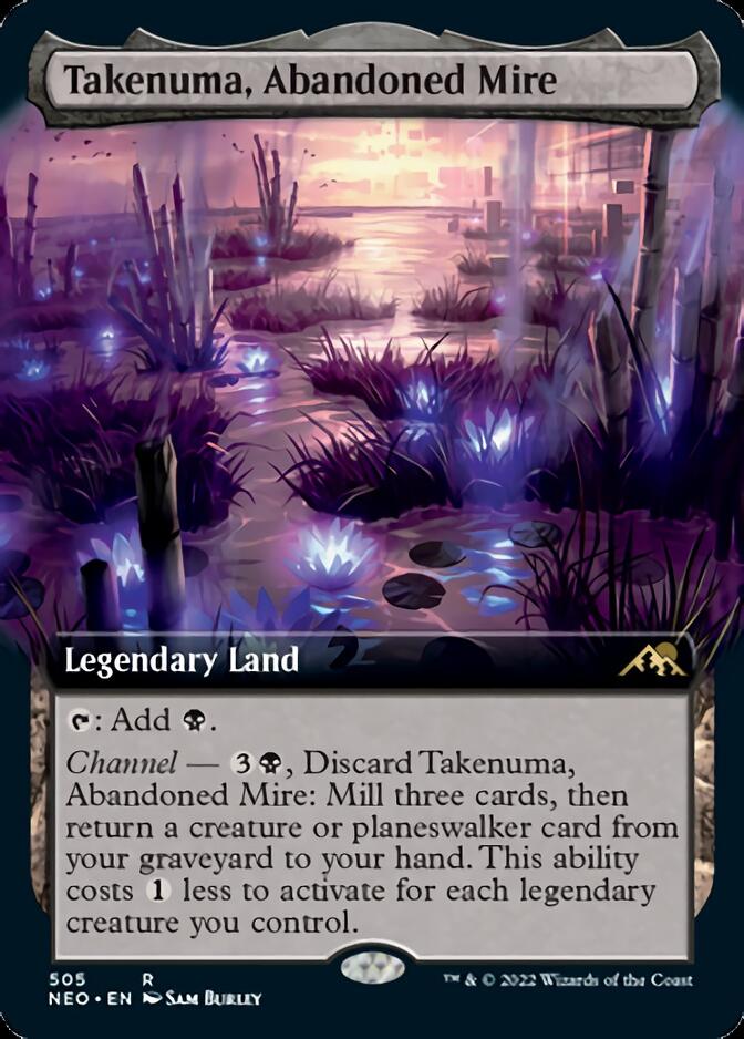 Takenuma, Abandoned Mire (Extended Art) [Kamigawa: Neon Dynasty] | Eastridge Sports Cards & Games