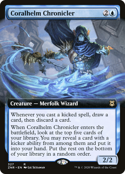 Coralhelm Chronicler (Extended Art) [Zendikar Rising]