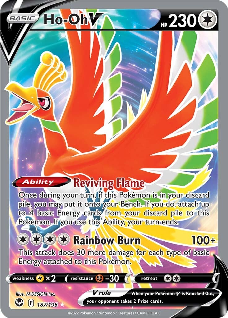 Ho-oh V (187/195) [Sword & Shield: Silver Tempest] | Eastridge Sports Cards & Games