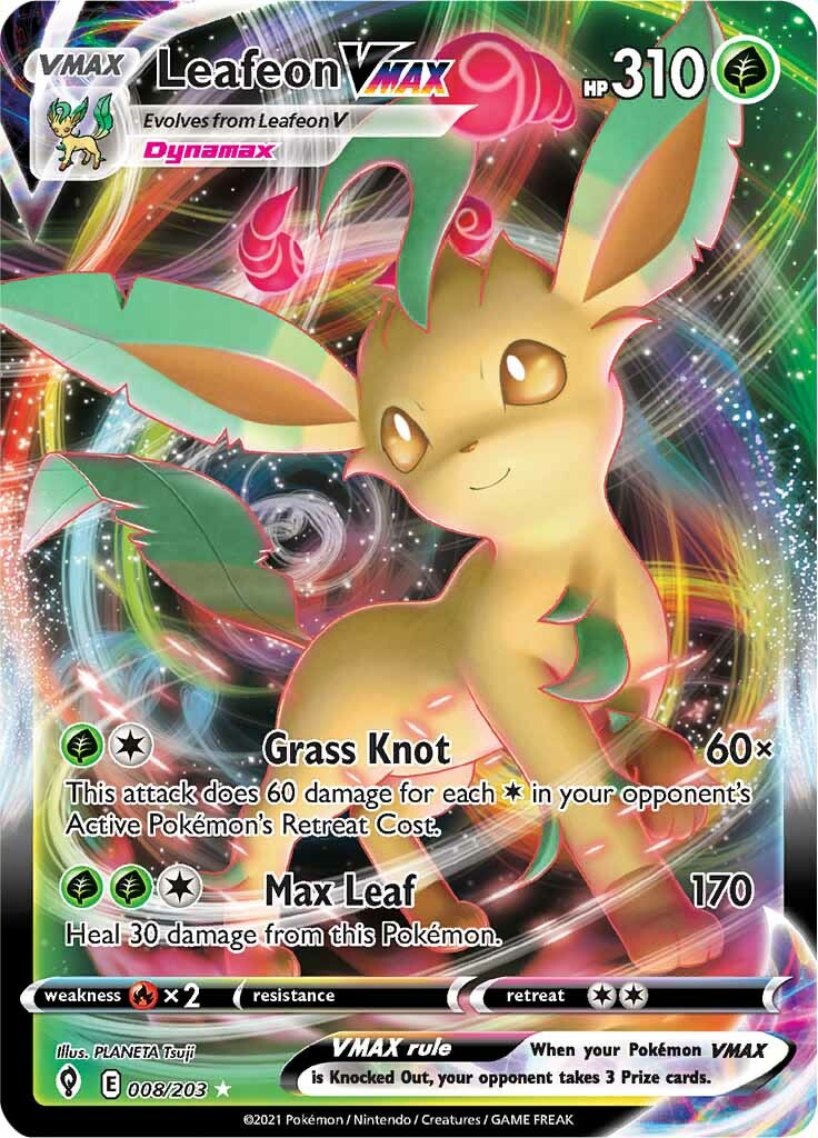 Leafeon VMAX (008/203) [Sword & Shield: Evolving Skies] | Eastridge Sports Cards & Games