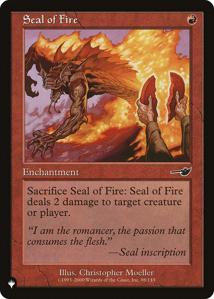 Seal of Fire [The List] | Eastridge Sports Cards & Games