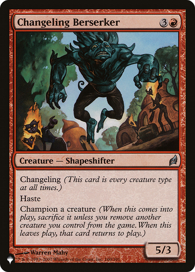 Changeling Berserker [The List Reprints] | Eastridge Sports Cards & Games