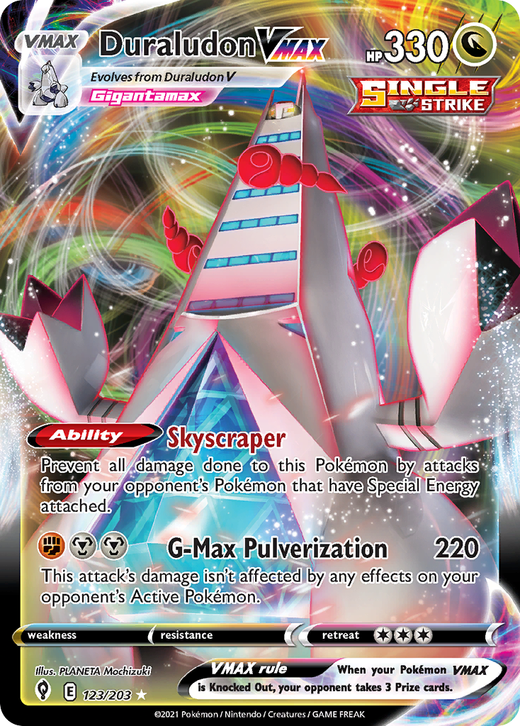 Duraludon VMAX (123/203) (Jumbo Card) [Sword & Shield: Evolving Skies] | Eastridge Sports Cards & Games