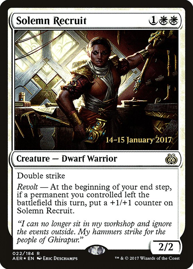 Solemn Recruit [Aether Revolt Prerelease Promos] | Eastridge Sports Cards & Games