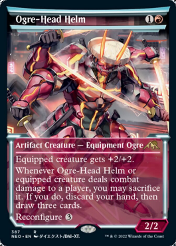 Ogre-Head Helm (Showcase Soft Glow) [Kamigawa: Neon Dynasty] | Eastridge Sports Cards & Games