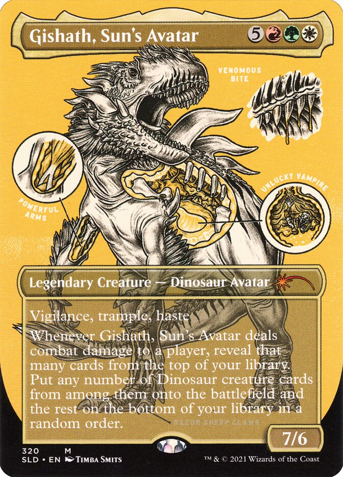 Gishath, Sun's Avatar (Borderless Foil Etched) [Secret Lair Drop Series] | Eastridge Sports Cards & Games