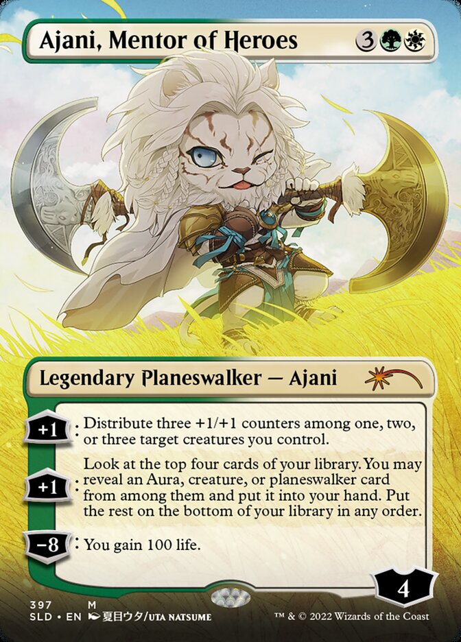 Ajani, Mentor of Heroes (Borderless) [Secret Lair Drop Series] | Eastridge Sports Cards & Games