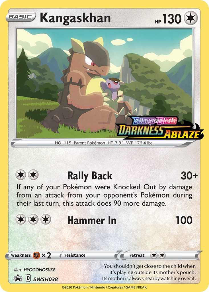 Kangaskhan (SWSH038) (Prerelease Promo) [Sword & Shield: Black Star Promos] | Eastridge Sports Cards & Games