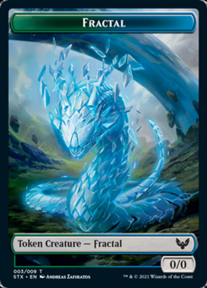 Fractal // Avatar Double-Sided Token [Strixhaven: School of Mages Tokens] | Eastridge Sports Cards & Games