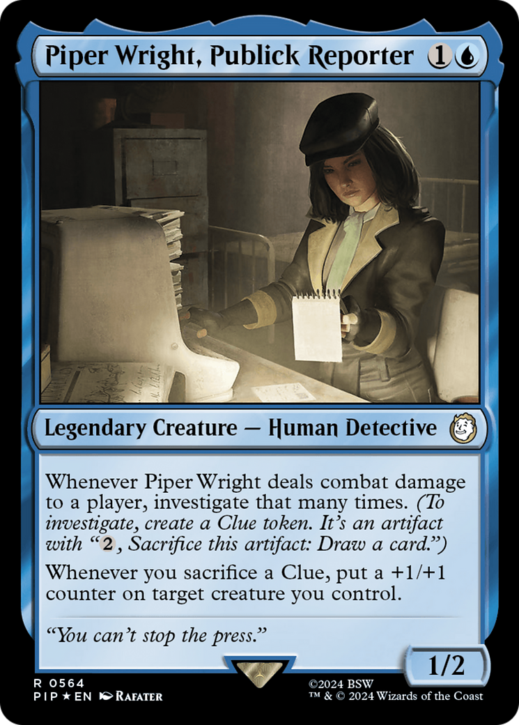 Piper Wright, Publick Reporter (Surge Foil) [Fallout] | Eastridge Sports Cards & Games