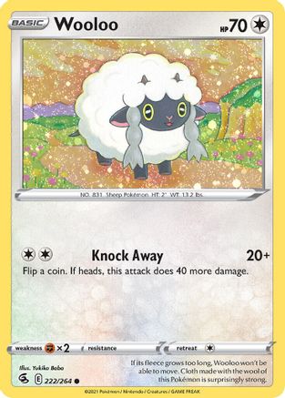 Wooloo (222/264) (Cosmos Holo) [Sword & Shield: Fusion Strike] | Eastridge Sports Cards & Games