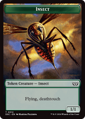 Insect (0012) // Spider Double-Sided Token [Duskmourn: House of Horror Commander Tokens] | Eastridge Sports Cards & Games