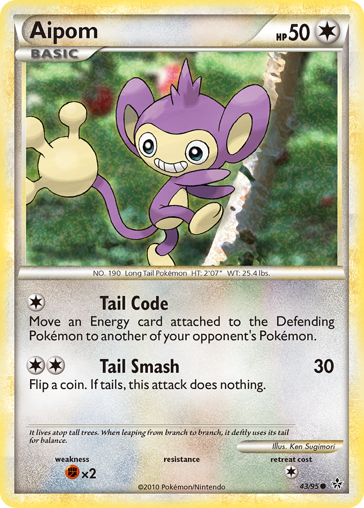 Aipom (43/95) [HeartGold & SoulSilver: Unleashed] | Eastridge Sports Cards & Games