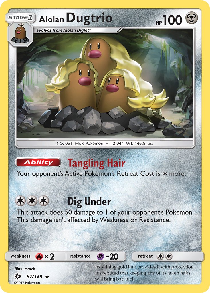 Alolan Dugtrio (87/149) (Cosmos Holo) (Blister Exclusive) [Sun & Moon: Base Set] | Eastridge Sports Cards & Games