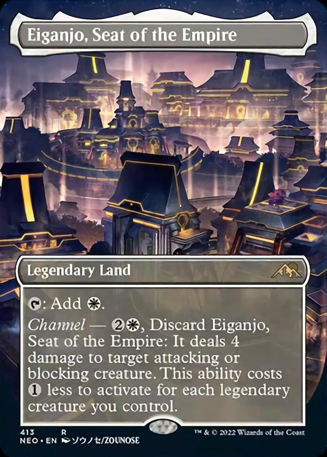 Eiganjo, Seat of the Empire (Borderless Alternate Art) [Kamigawa: Neon Dynasty] | Eastridge Sports Cards & Games