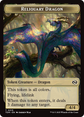 Reliquary Dragon // Dragon (0011) Double-Sided Token [Tarkir: Dragonstorm Tokens] | Eastridge Sports Cards & Games